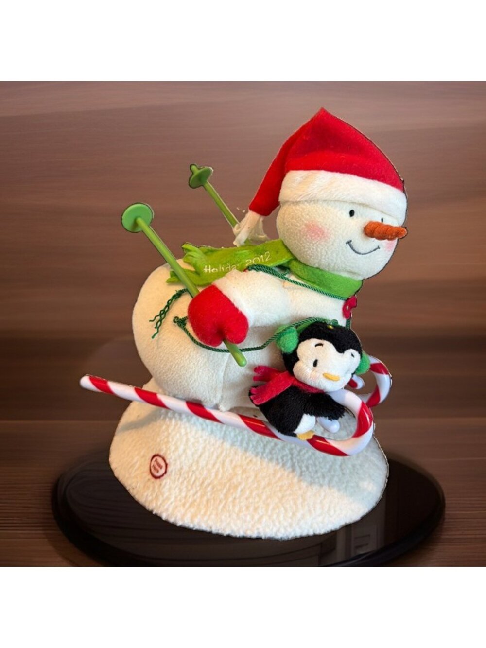 2012 Hallmark Jingle Pals Swooshin Duo Singing Musical Skiing Snowman